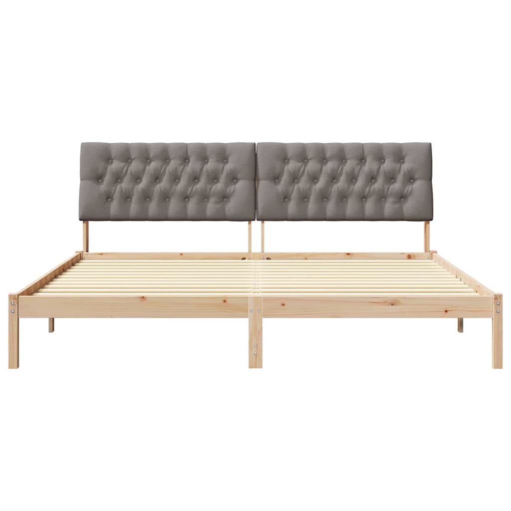 Krevetni okvir s tapiciranim uzglavljem Smeđa 200 x 200 cm