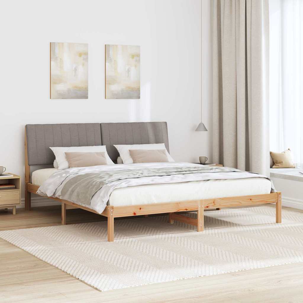 Krevetna konstrukcija Smeđa 180 x 200 cm Čvrsto borovo drvo