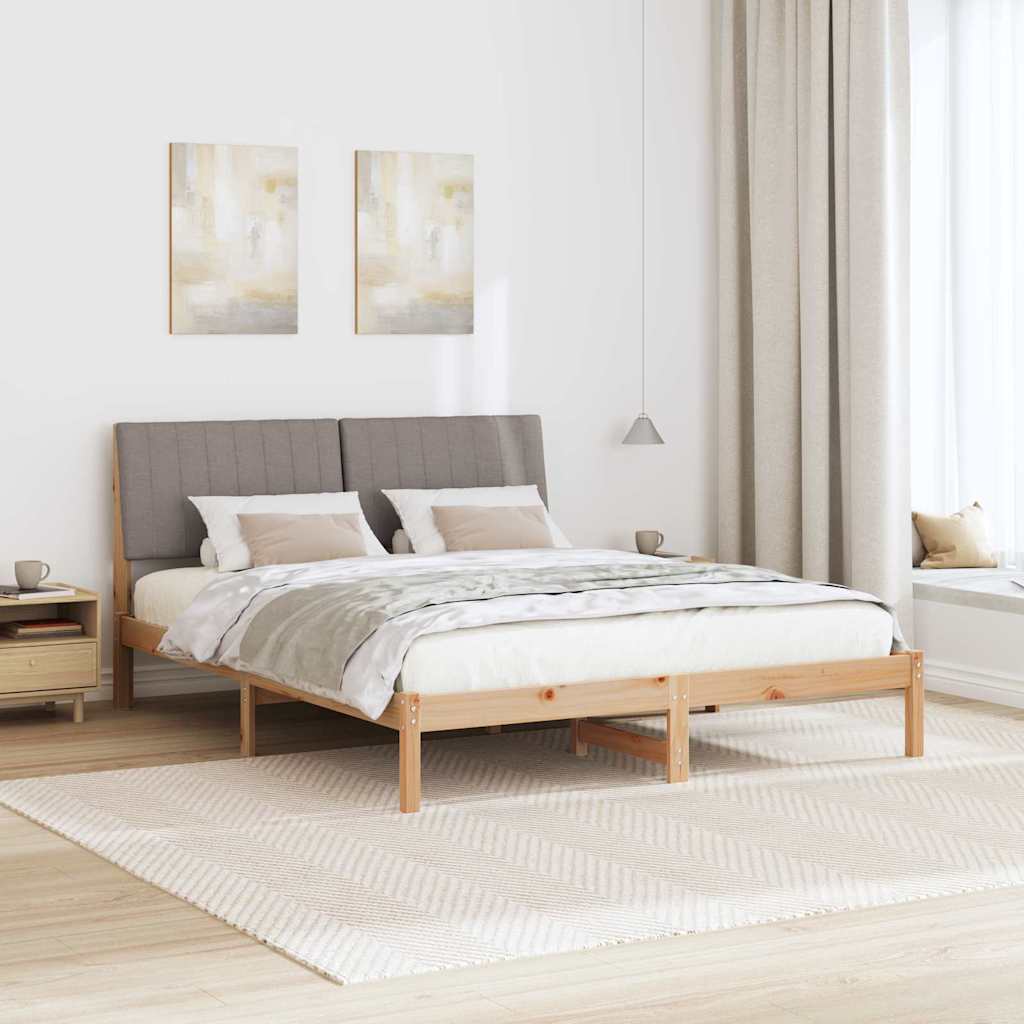 Krevetna konstrukcija Smeđa 150 x 200 cm Čvrsto borovo drvo