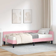 Kutni krevetni okvir s madracem 2 kom. Ružičasta 80 x 200 cm