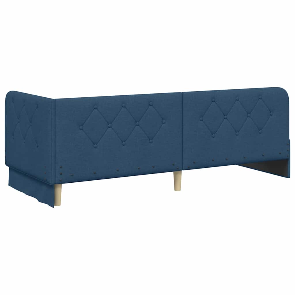Kutni okvir kreveta Plava 80 x 200 cm tkanina