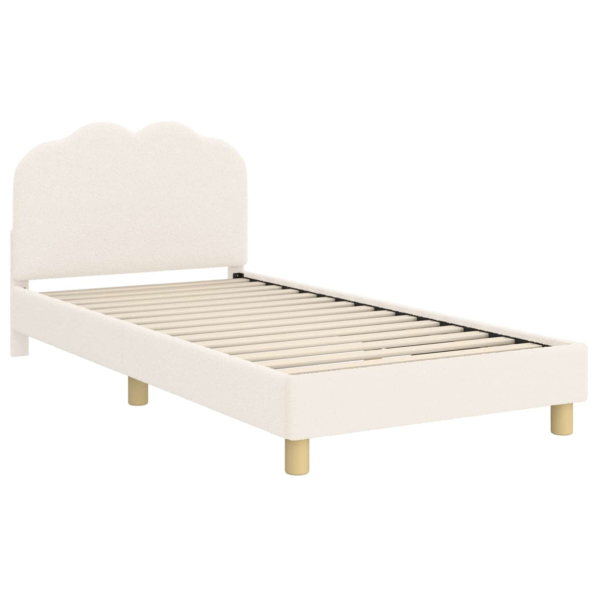 Krevet za djecu s uzglavljem Krema 80 x 200 cm Vuna