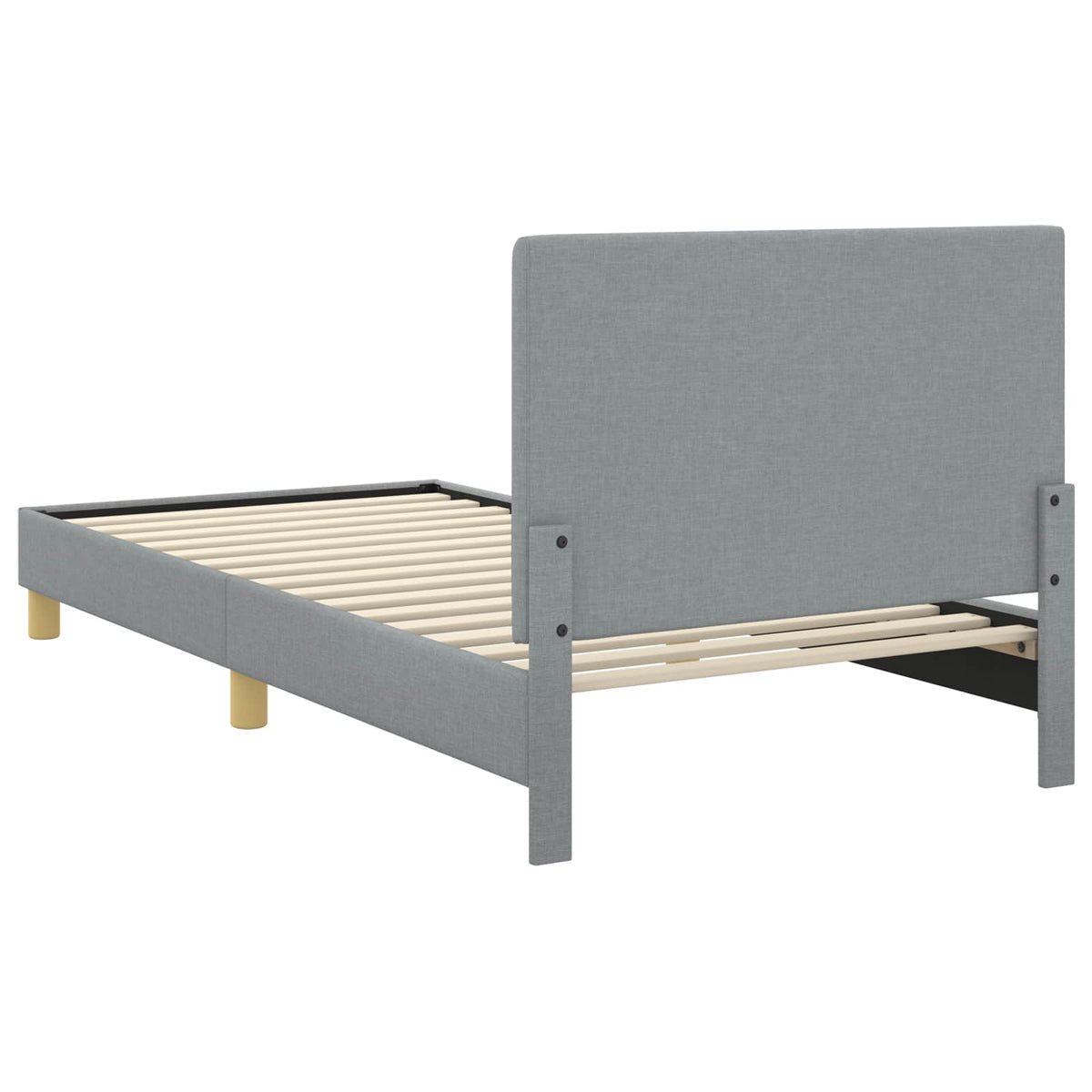 Krevet za djecu s uzglavljem Svijetlo siva 80 x 200 cm tkanina