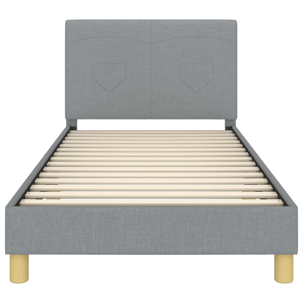 Krevet za djecu s uzglavljem Svijetlo siva 80 x 200 cm tkanina
