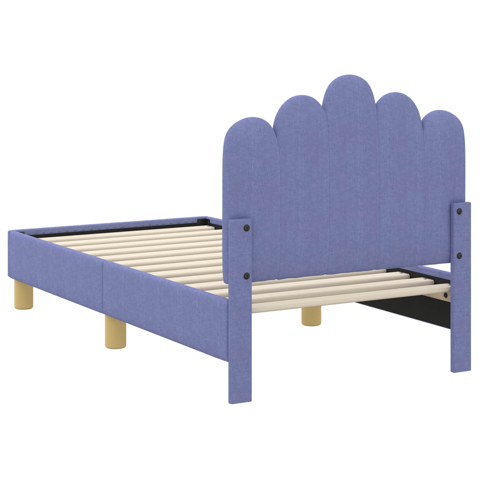 Okvir kreveta za malu djecu s naslonom Traper plava 70 x 140 cm