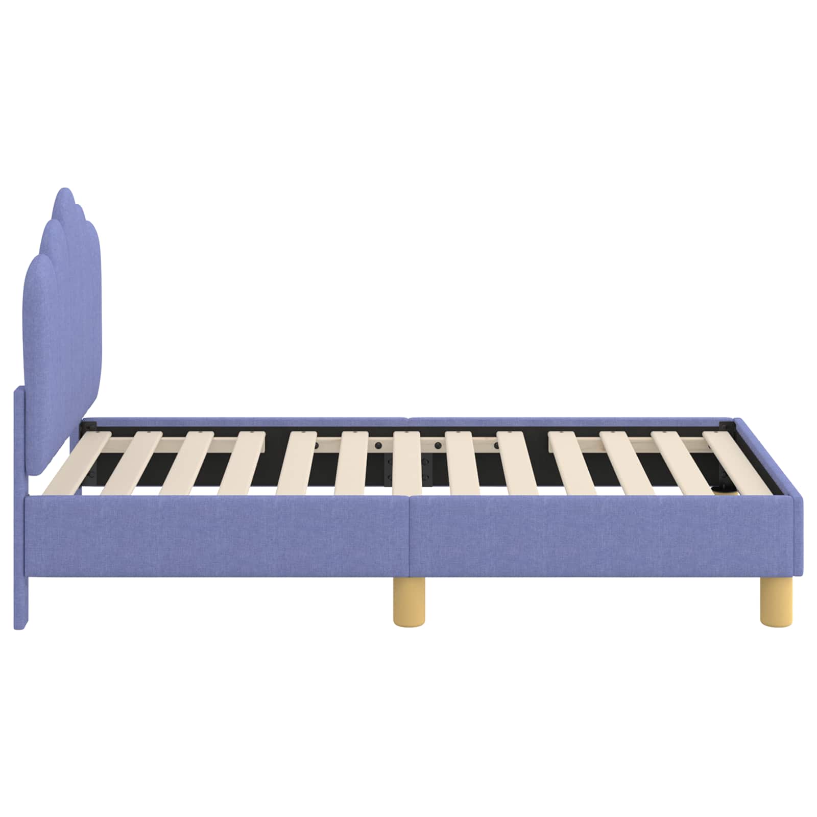 Okvir kreveta za malu djecu s naslonom Traper plava 70 x 140 cm