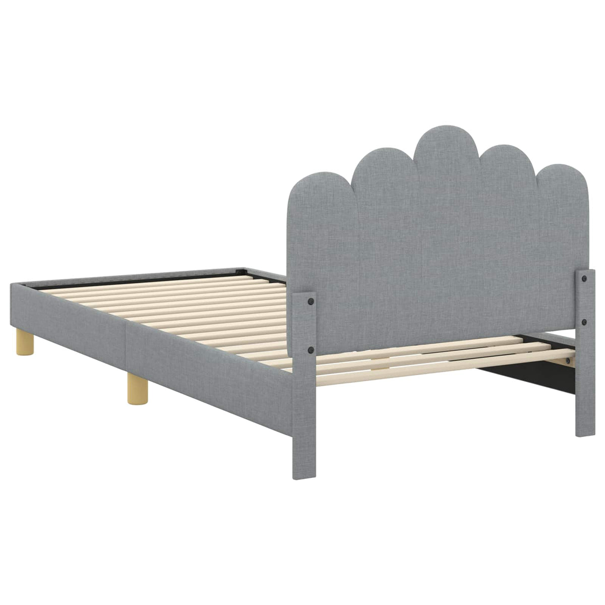 Krevet za djecu s uzglavljem Svjetlosiva 80 x 200 cm Tkanina