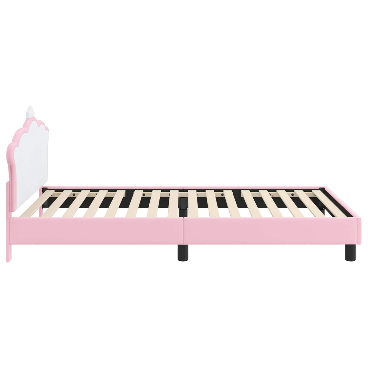 Krevet za djecu s uzglavljem Ružičasta 80 x 200 cm PU