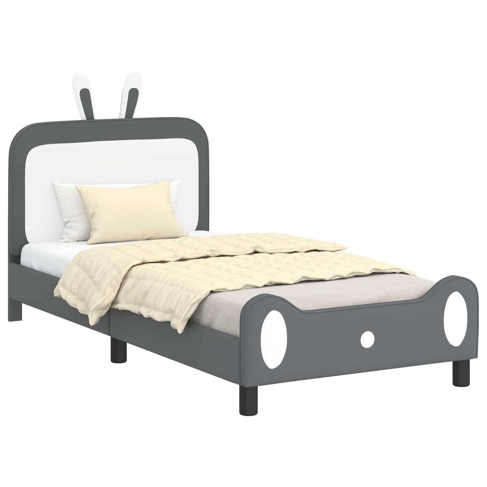 Krevet za djecu s uzglavljem Svijetlo siva 80 x 200 cm PU