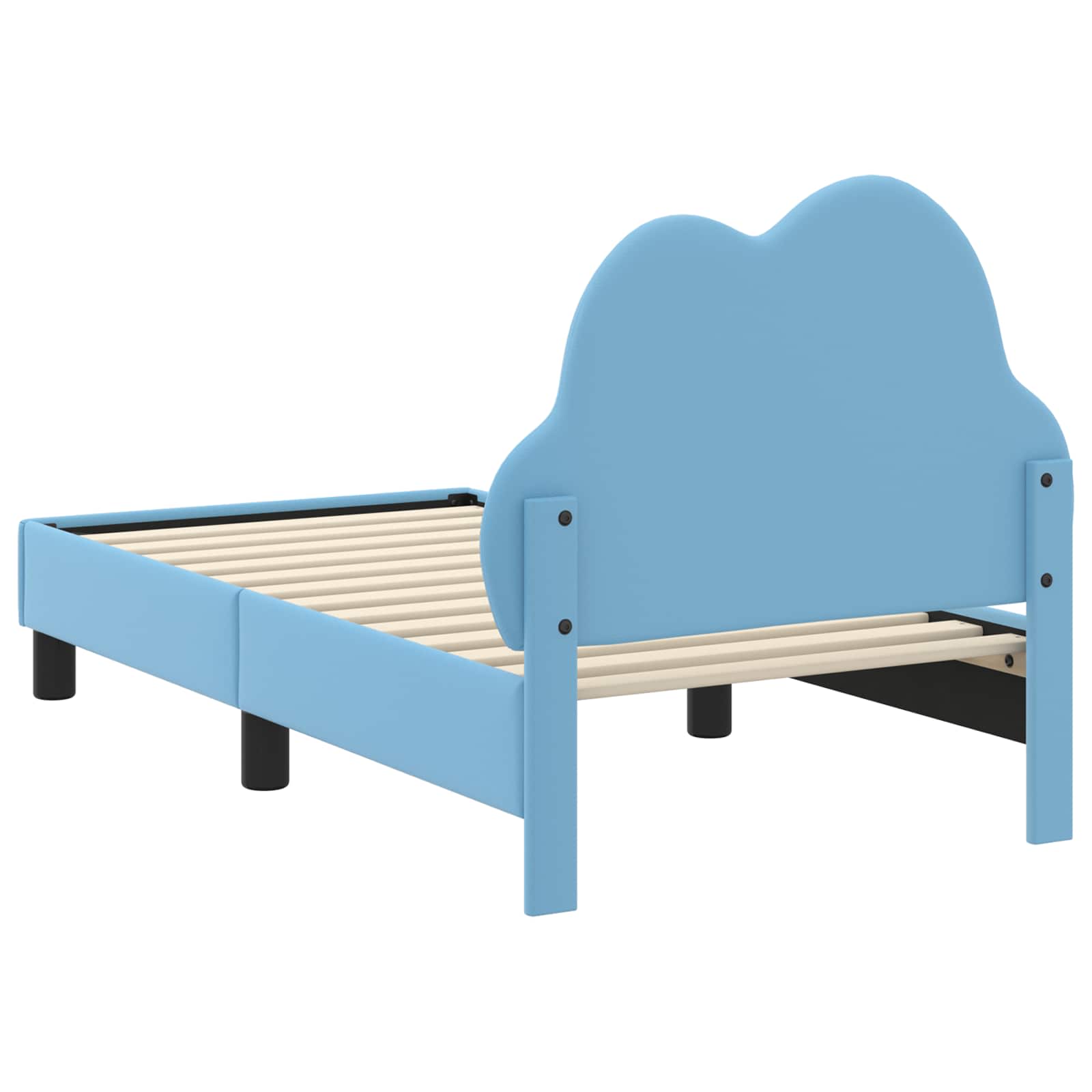 Okvir kreveta za malu djecu s naslonom Plava 70 x 140 cm PU