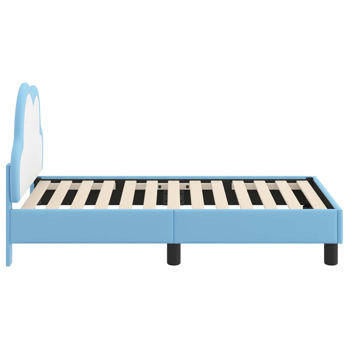 Okvir kreveta za malu djecu s naslonom Plava 70 x 140 cm PU