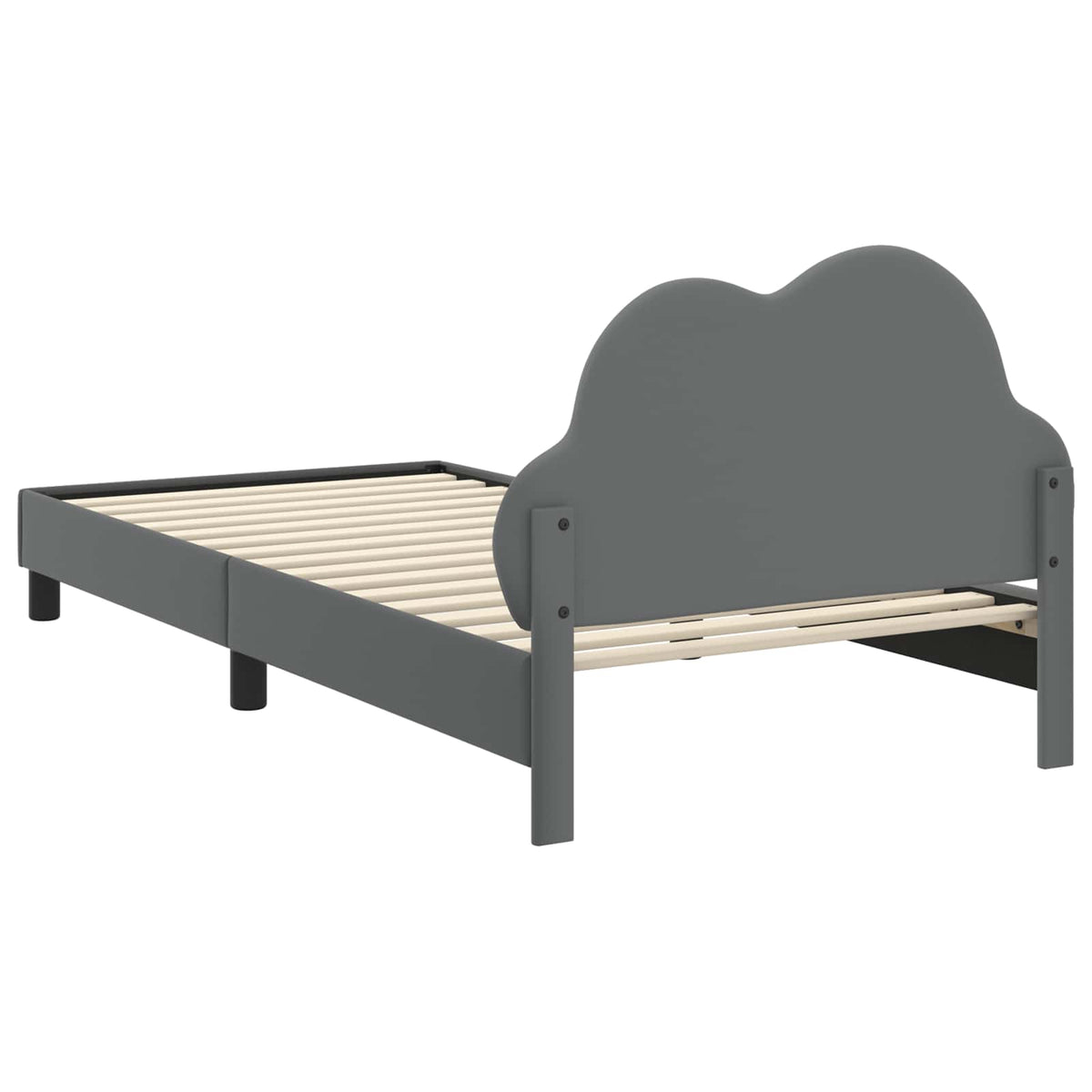 Krevetna konstrukcija s uzglavljem Svijetlo siva 90 x 190 cm PU