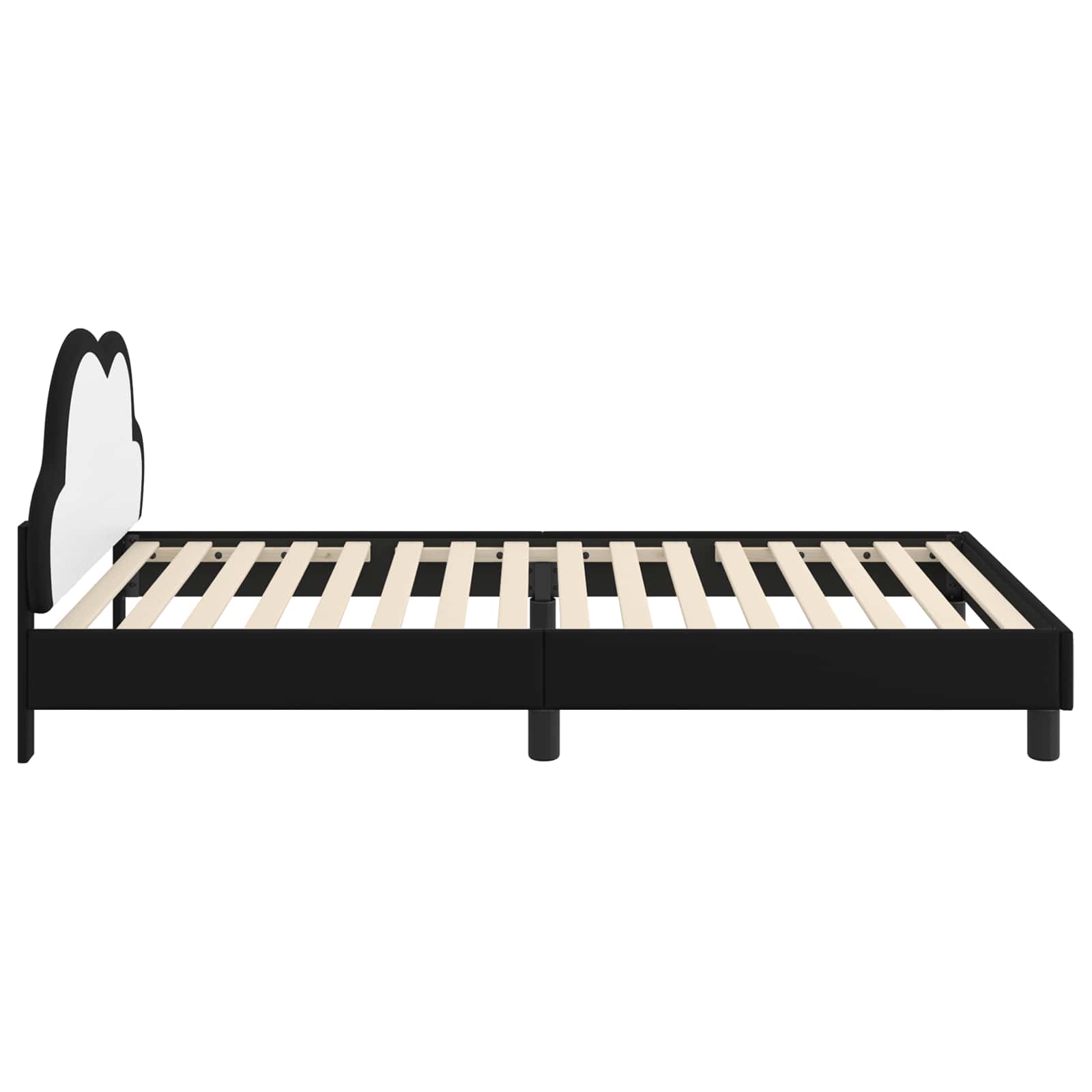 Krevetna konstrukcija s uzglavljem Crna 90 x 190 cm PU