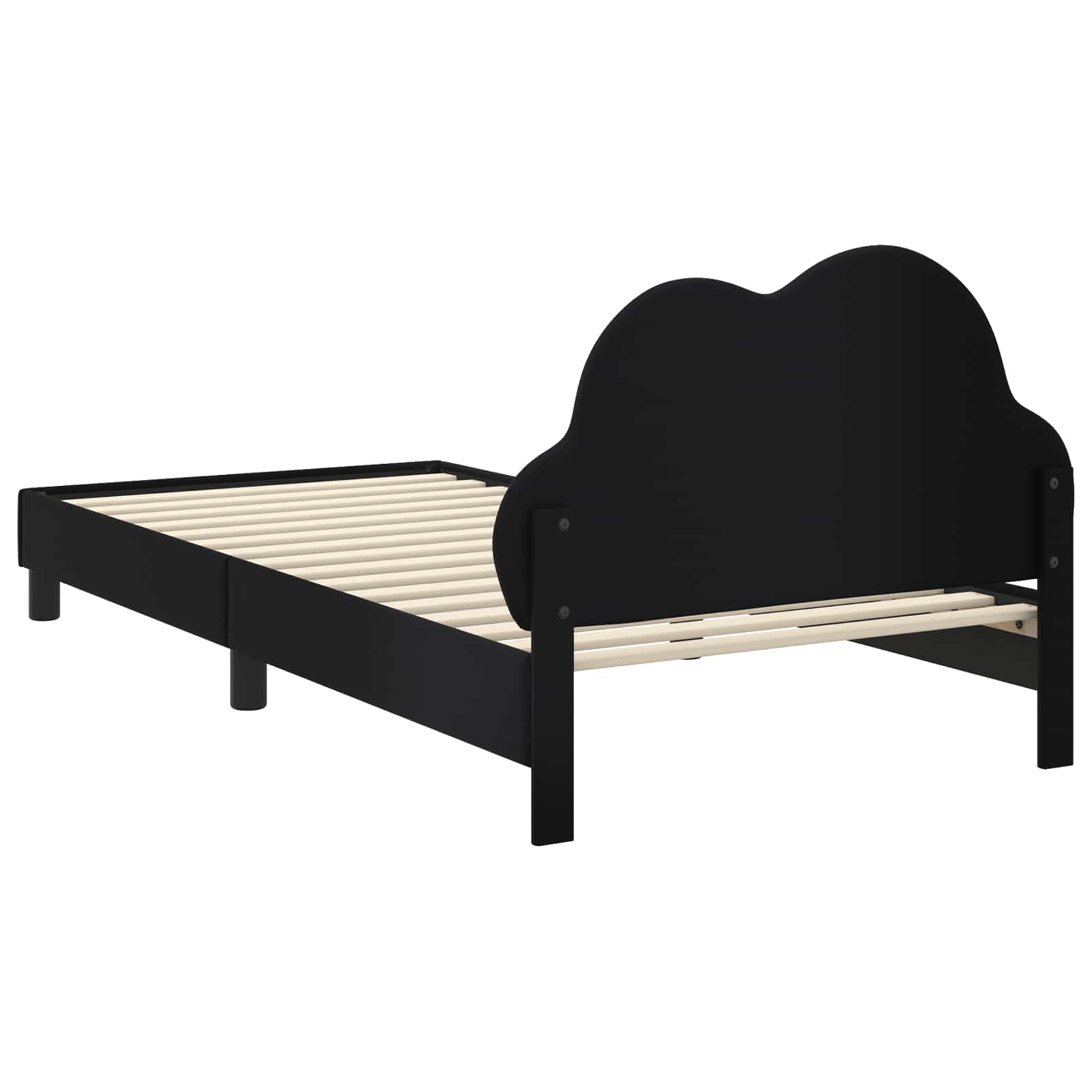 Krevetna konstrukcija s uzglavljem Crna 90 x 200 cm PU
