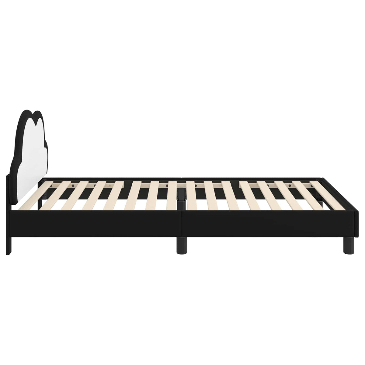 Krevetna konstrukcija s uzglavljem Crna 90 x 200 cm PU