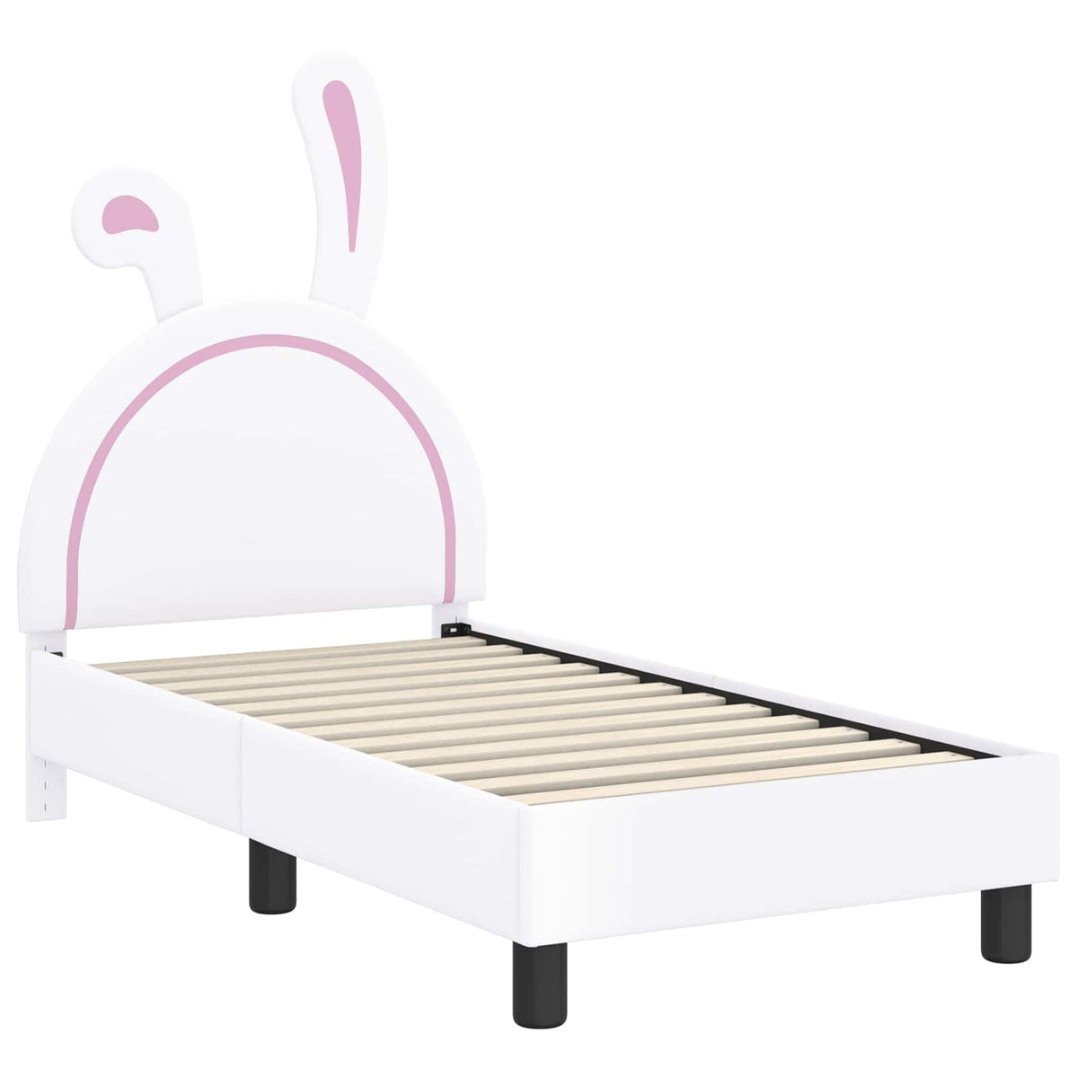 Okvir kreveta za malu djecu s naslonom Bijelo 70 x 140 cm PU