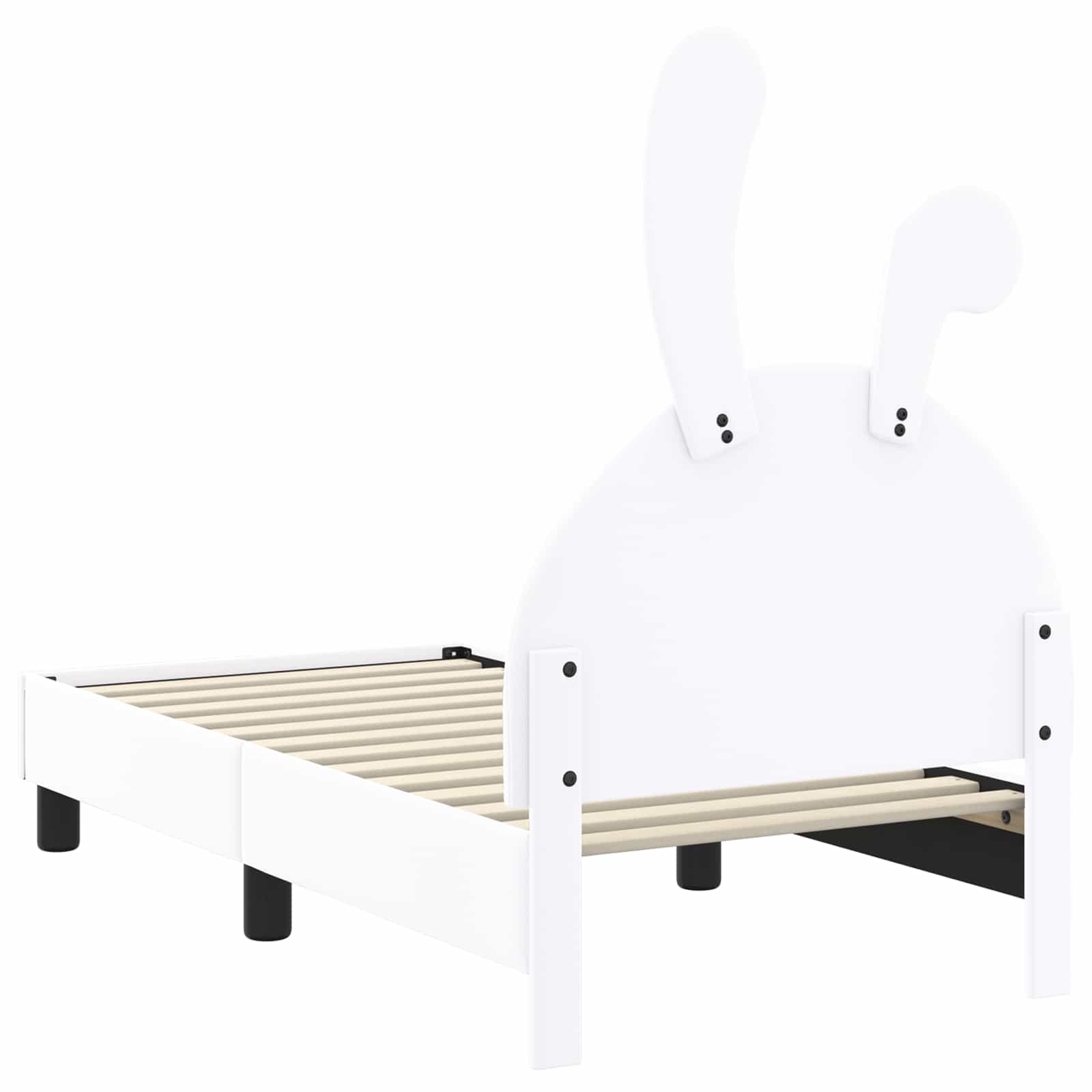 Okvir kreveta za malu djecu s naslonom Bijelo 70 x 140 cm PU