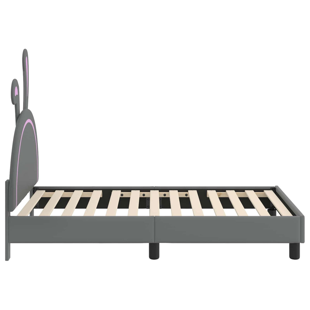 Krevet za djecu s uzglavljem Svijetlo siva 80 x 160 cm PU