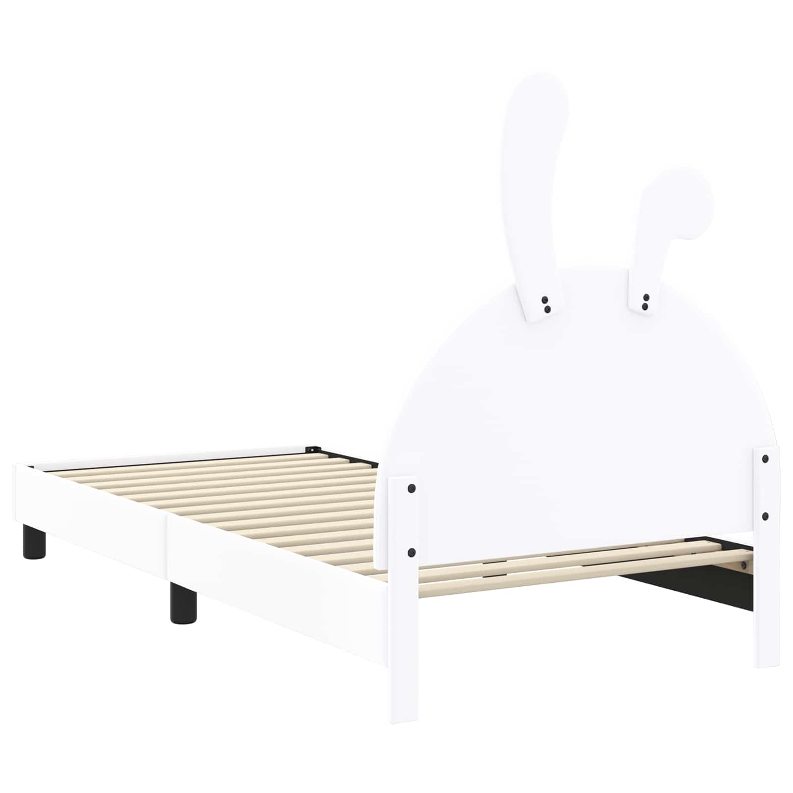 Krevet za djecu s uzglavljem s uzglavljem Bijelo 90 x 190 cm PU