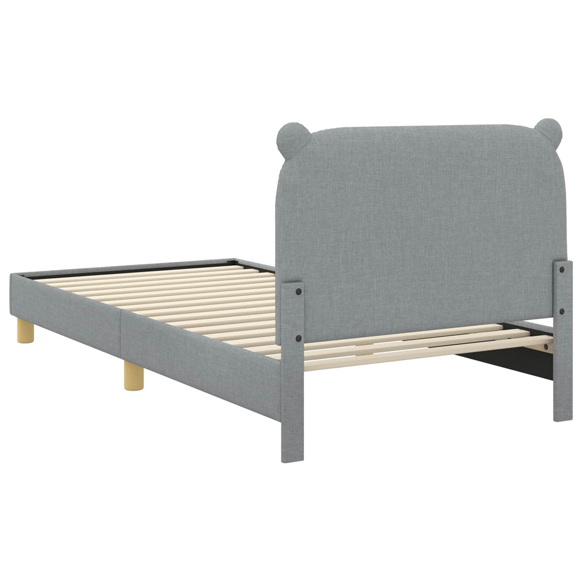 Krevet za djecu s uzglavljem Svjetlosiva 80 x 200 cm Tkanina
