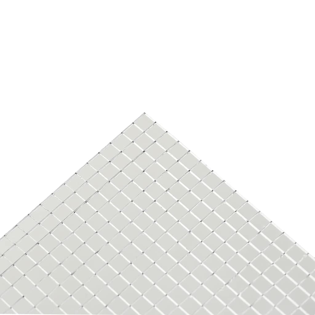 Mozaična ogledalo pločica 3 pcs Srebrno 30 x 30 cm Stakl