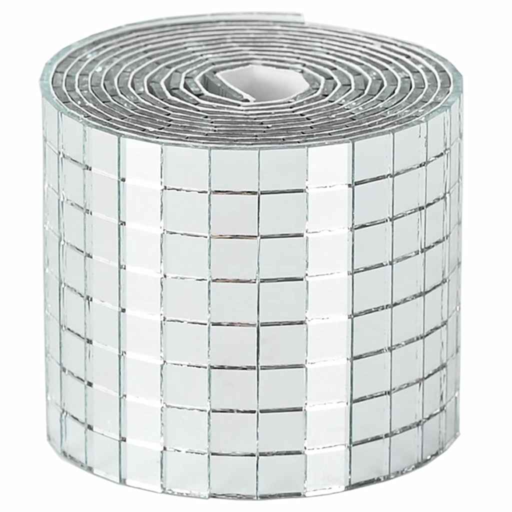 Mozaična ogledalo pločica 12 pcs Srebrno 100 x 4 cm Stakl