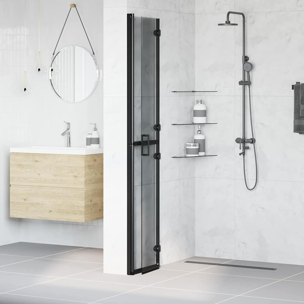 Walk-In zid za tuširanje Crna 70 x 6,5 x 190 cm