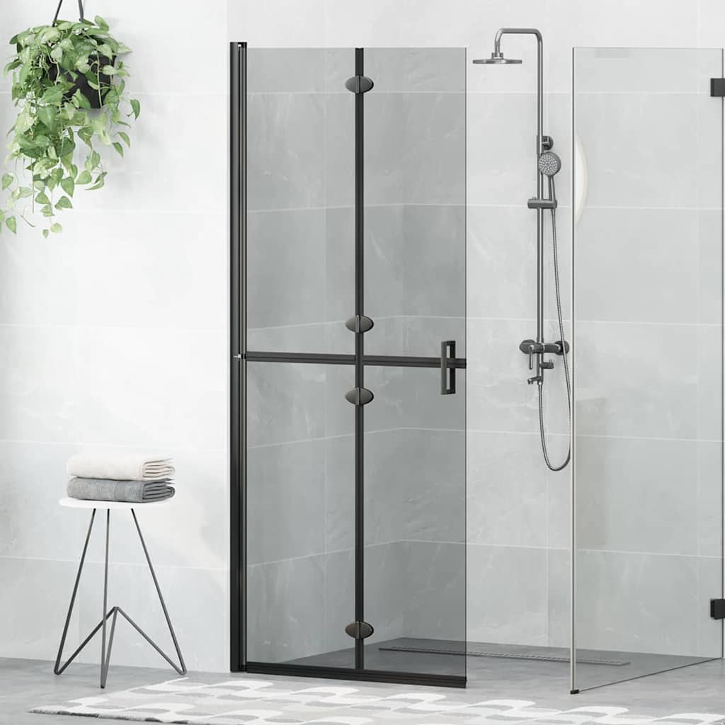 Walk-In zid za tuširanje Crna 80 x 6,5 x 190 cm