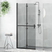 Walk-In zid za tuširanje Crna 90 x 6.5 x 190 cm