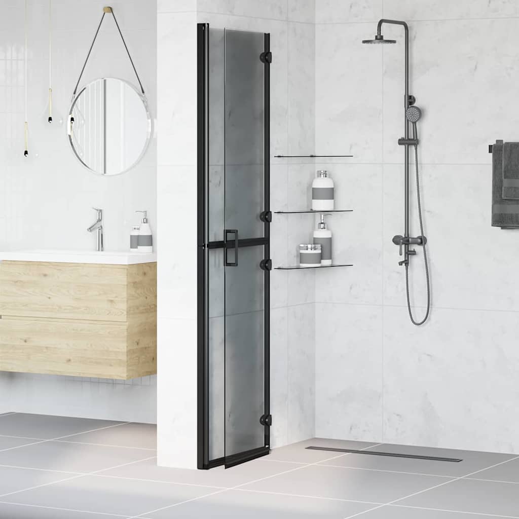 Walk-In zid za tuširanje Crna 100 x 6,5 x 190 cm