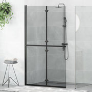 Walk-In zid za tuširanje Crna 110 x 6,5 x 190 cm