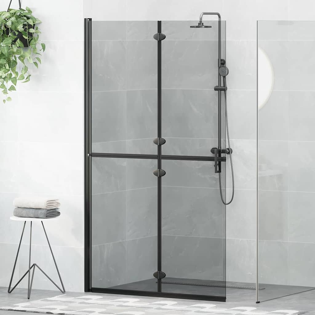 Walk-In zid za tuširanje Crna 110 x 6,5 x 190 cm