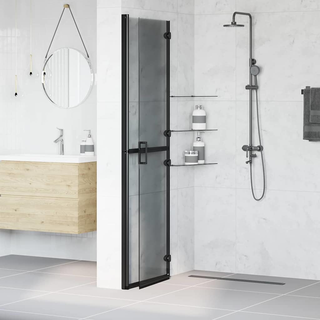 Walk-In zid za tuširanje Crna 110 x 6,5 x 190 cm