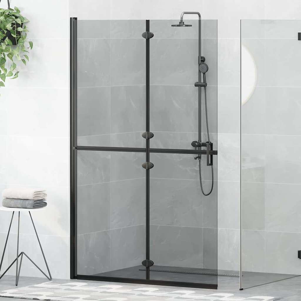 Walk-In zid za tuširanje Crna 120 x 6,5 x 190 cm