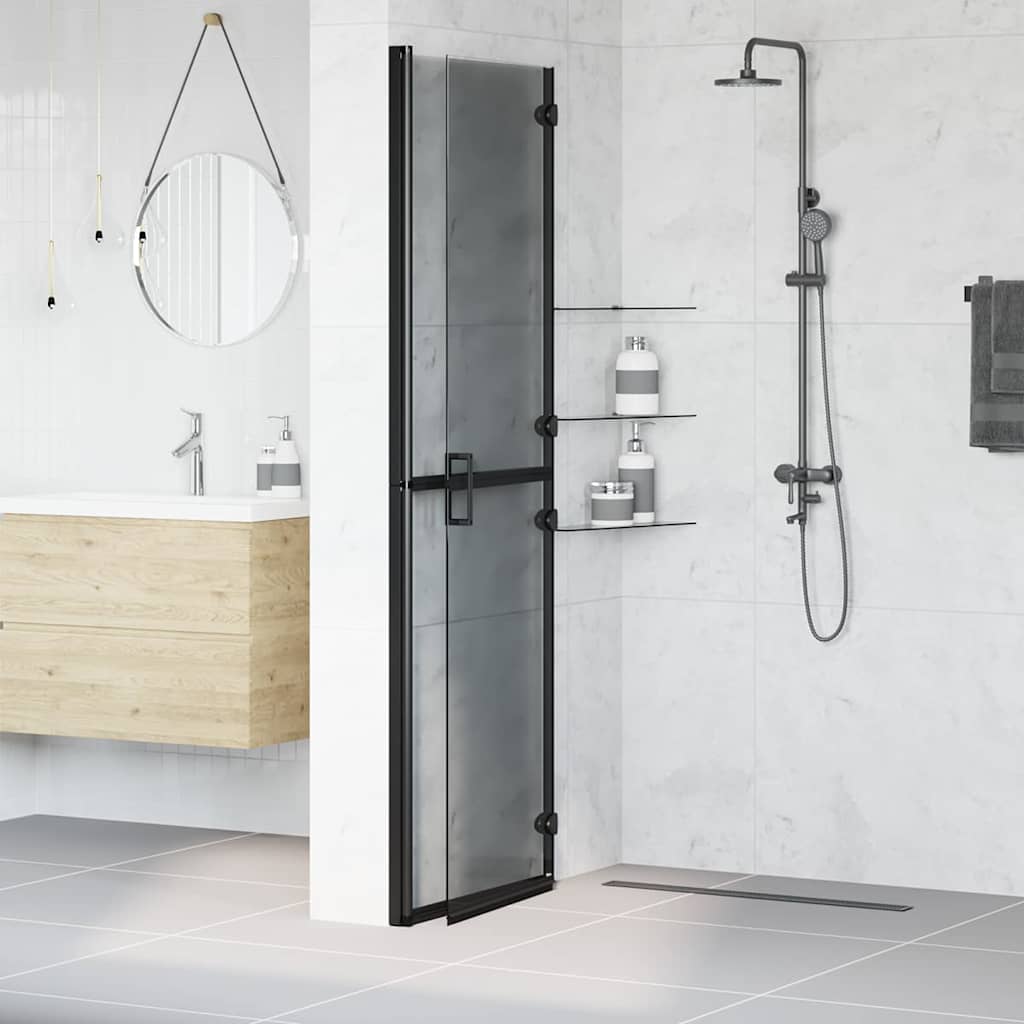 Walk-In zid za tuširanje Crna 120 x 6,5 x 190 cm