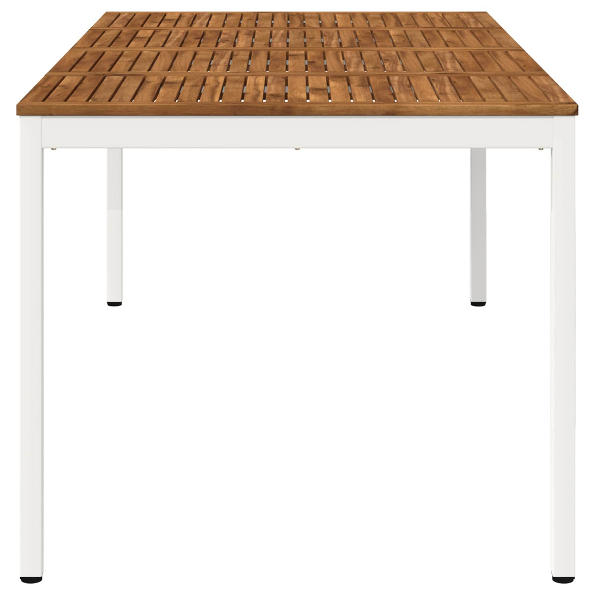 Stol za večeru u vrtu Prirodna i bijela 196 x 100,5 x 75 cm