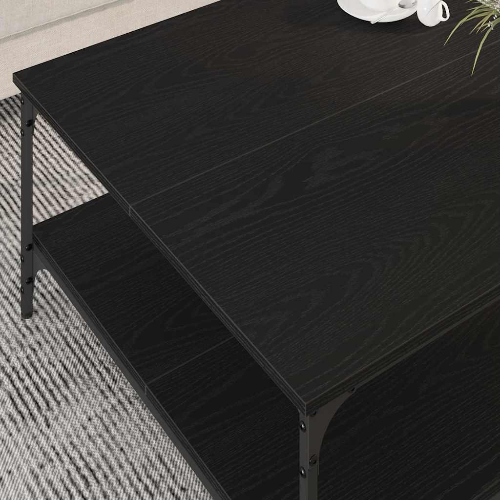 Kava Stol Crni hrast 80 x 80 x 40 cm Konstruirano drvo