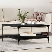 Kava Stol Crni hrast 80 x 80 x 40 cm Konstruirano drvo