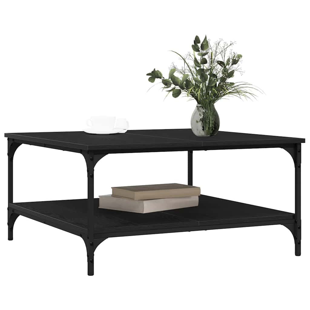 Kava Stol Crni hrast 80 x 80 x 40 cm Konstruirano drvo