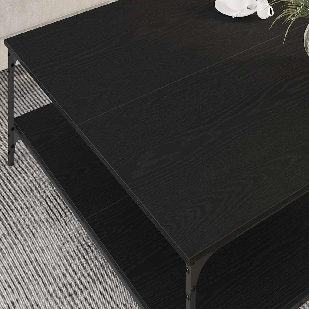 Kava Stol Crni hrast 100 x 100 x 40 cm Konstruirano drvo