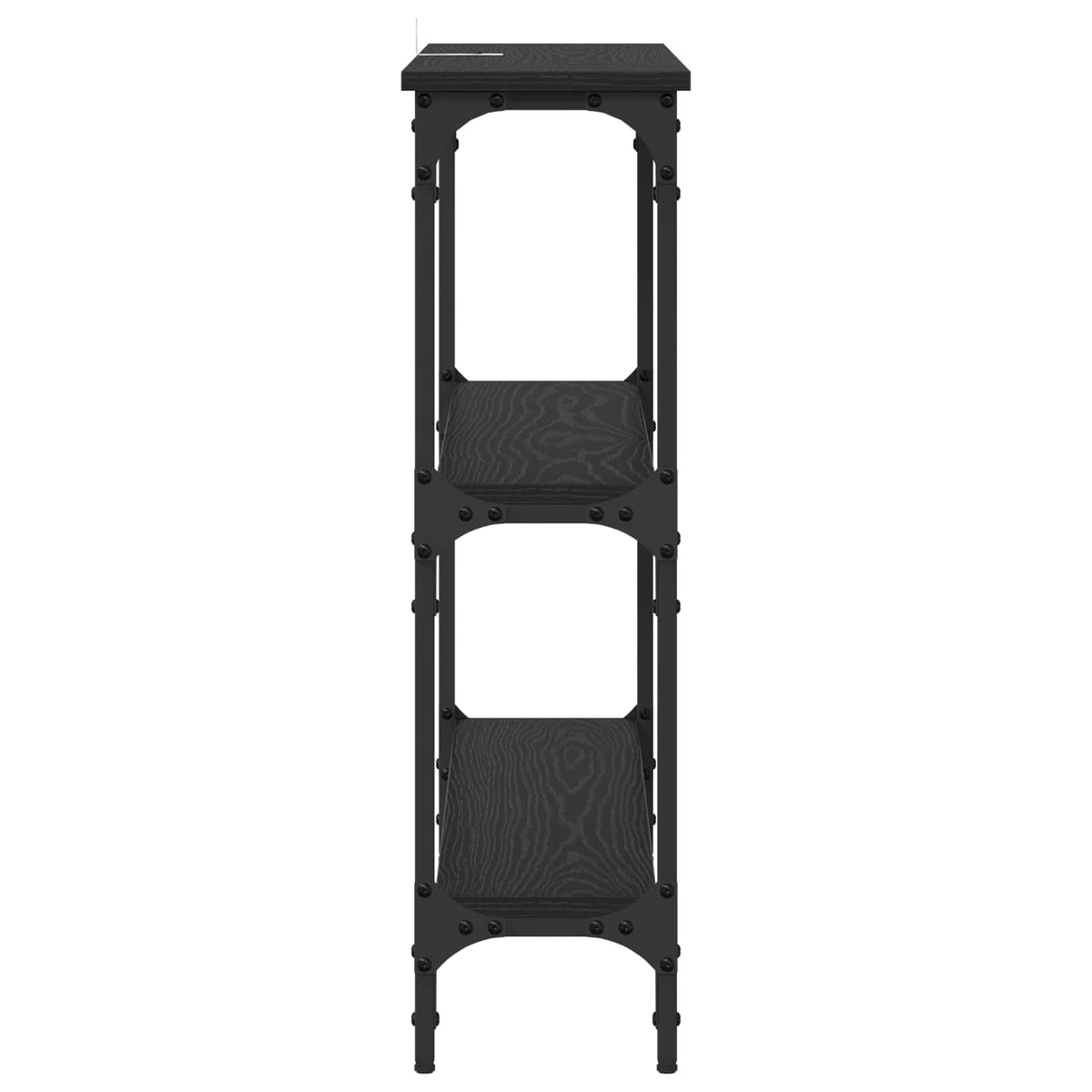 Konzolna stolica s policom Crni hrast 100 x 22,5 x 75 cm