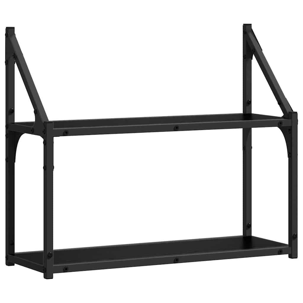 Polica na zidu Crni hrast 60 x 21 x 51 cm Konstruirano drvo