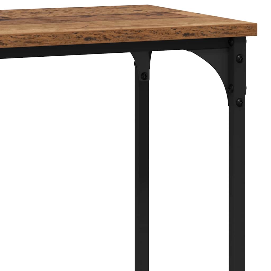 Konzolna stolica s policom Staro drvo 101 x 30.5 x 75 cm