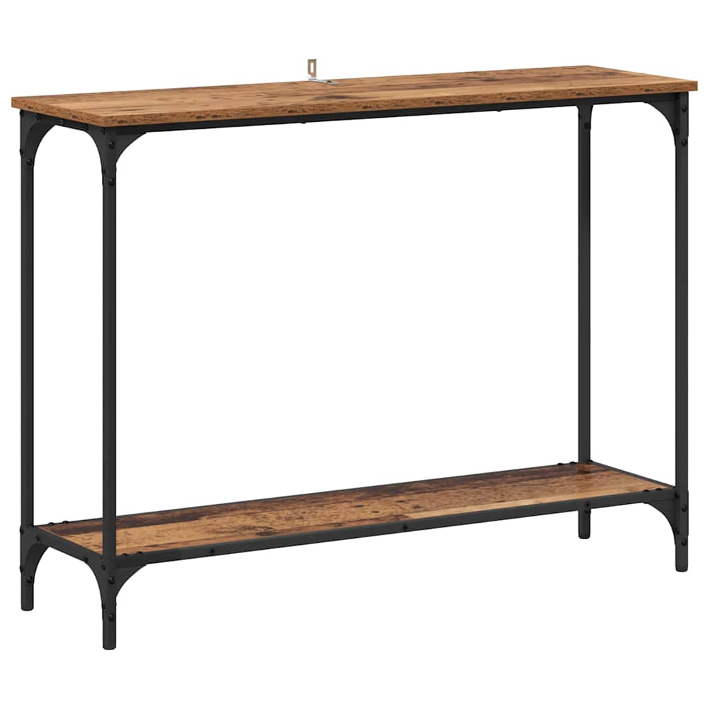 Konzolna stolica s policom Staro drvo 101 x 30.5 x 75 cm