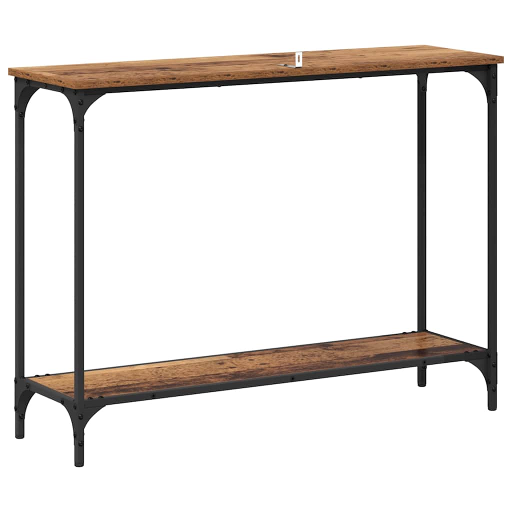 Konzolna stolica s policom Staro drvo 101 x 30.5 x 75 cm