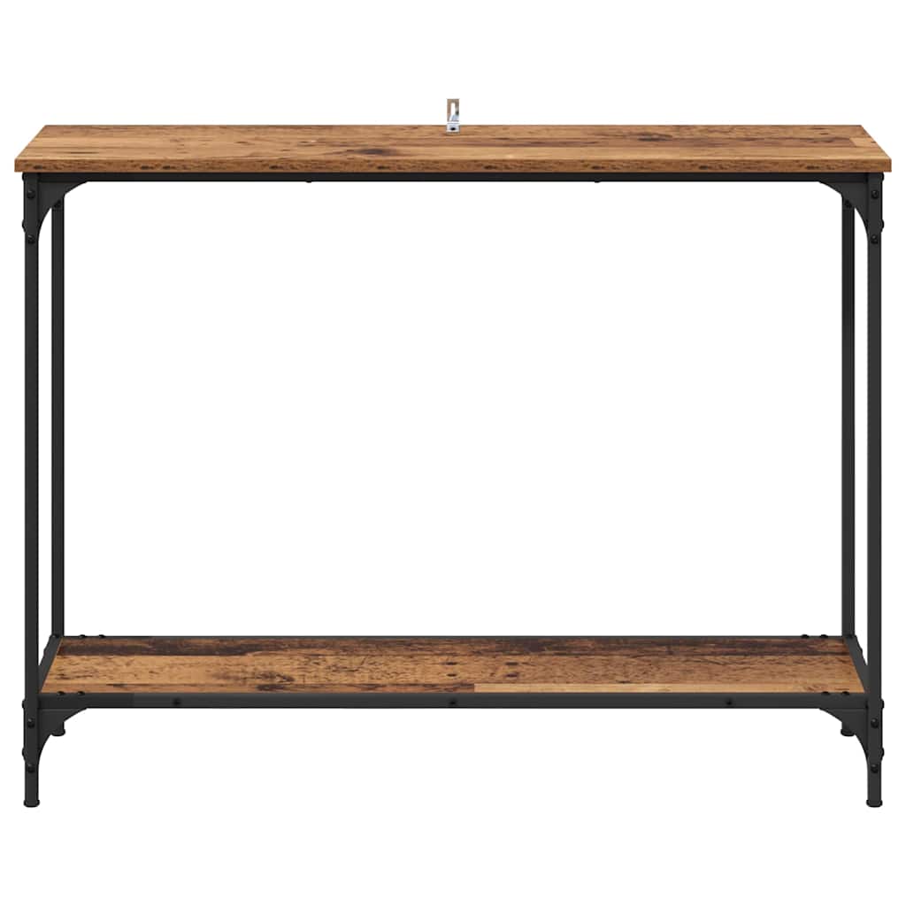 Konzolna stolica s policom Staro drvo 101 x 30.5 x 75 cm
