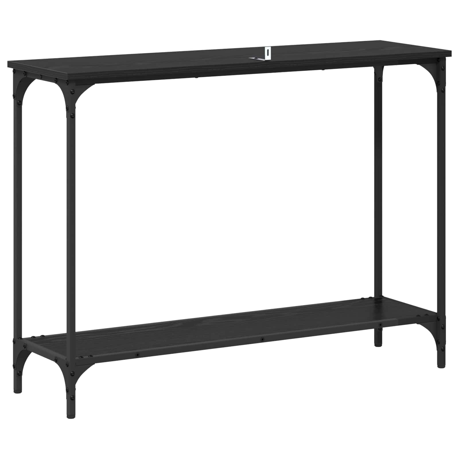 Konzolna stolica s policom Crni hrast 101 x 30.5 x 75 cm