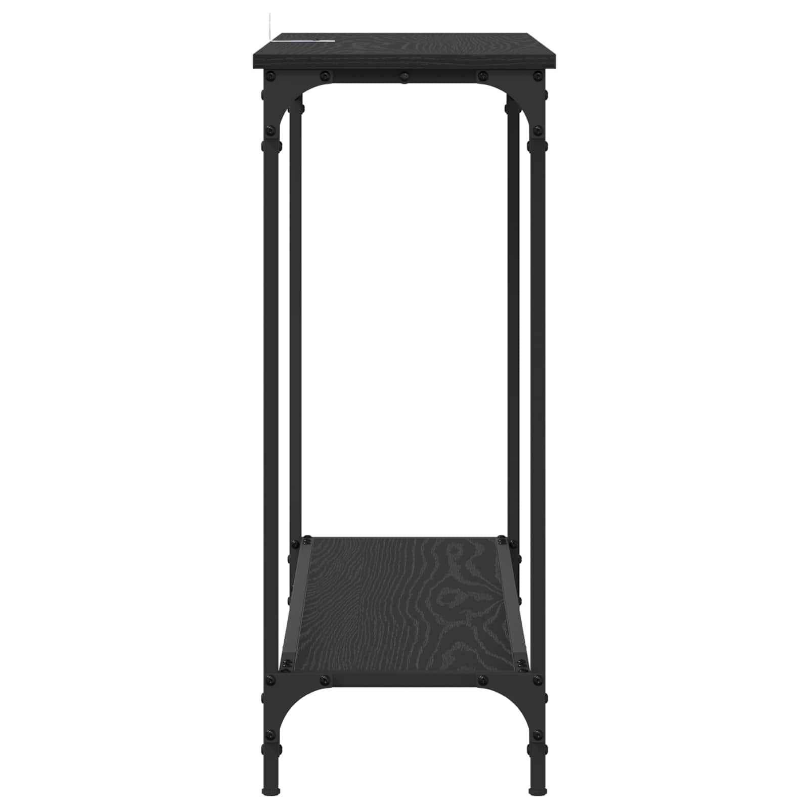 Konzolna stolica s policom Crni hrast 101 x 30.5 x 75 cm