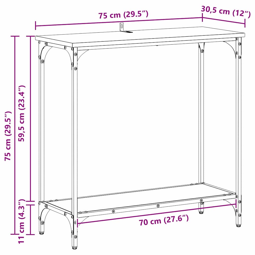 Konzolna stolica Staro drvo 75 x 30.5 x 75 cm Konstruirano drvo