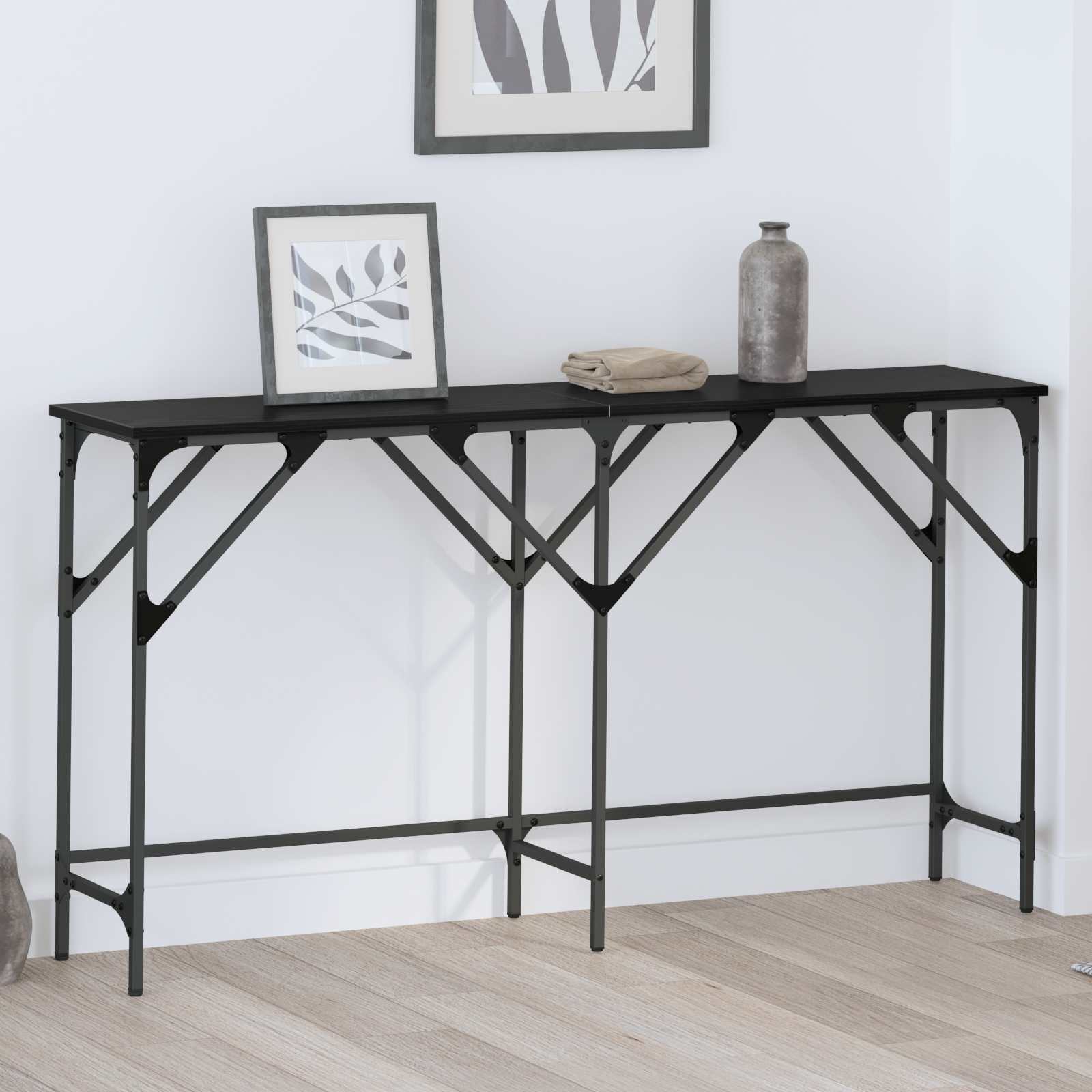 Konzolna stolica Crni hrast 140 x 29 x 75 cm Konstruirano drvo